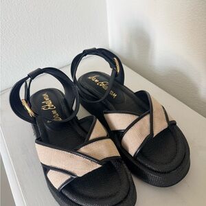 Sam Edelman Black and Tan Women's Sandals